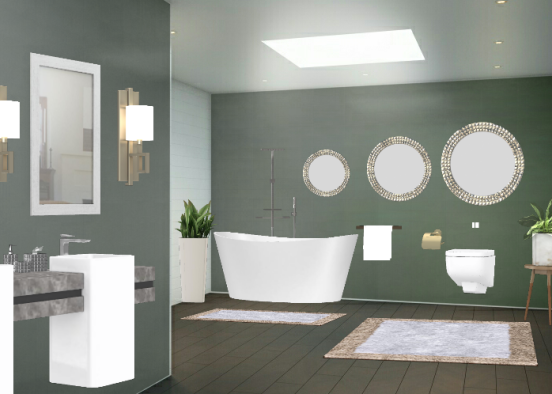 Luxsury bathroom Design Rendering