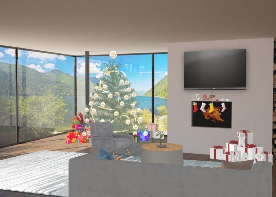 day 2 of designing a Christmas room  Design Rendering