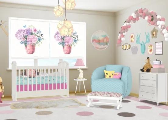 cute baby room 💜 Design Rendering