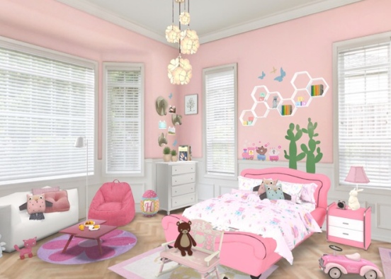 little girl room  Design Rendering