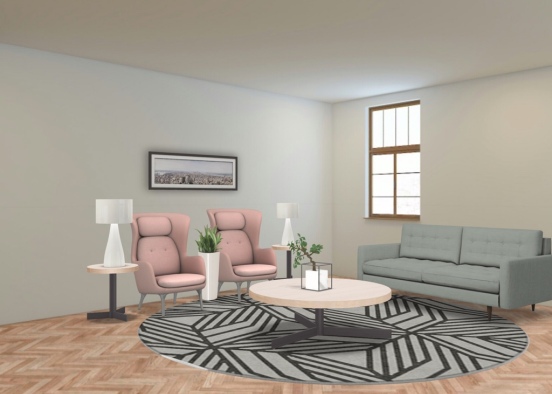 Living room. stylish Design Rendering