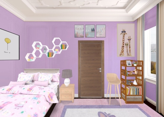 Daughters Dream room! 💖 Design Rendering
