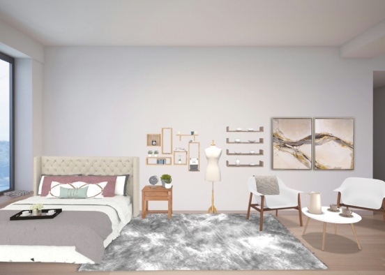 teen girl bedroom  Design Rendering