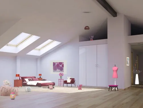 the pink bed room