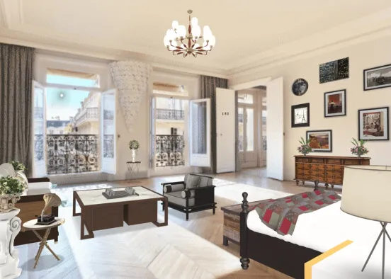 # staying on a apartment in Paris  Визуализация дизайна