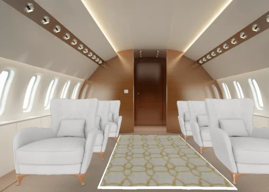 Room on the plane Design Rendering