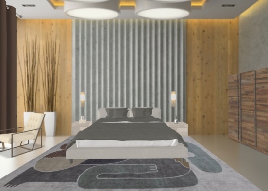 Contemporary Bedroom Design Rendering