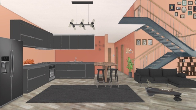 kitchen and living room!