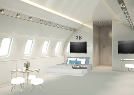 flight 2B private bedroom Design Rendering