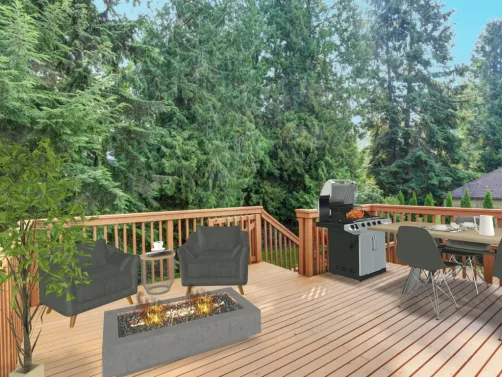 Modern outdoor patio