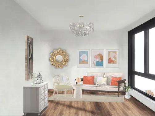 pastel living room