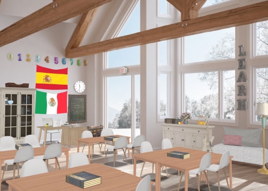 Spanish classroom Design Rendering