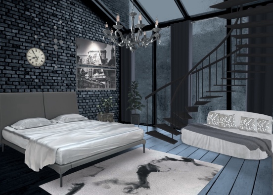 Gothic Style Bedroom Design Rendering