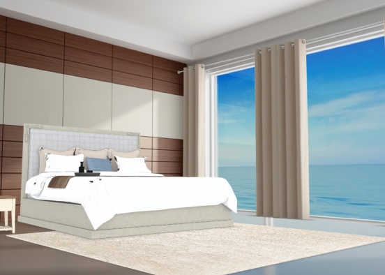 Beach condo bedroom Design Rendering