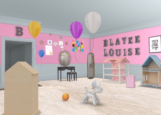 Little girls playroom Design Rendering