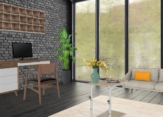 A small office Design Rendering