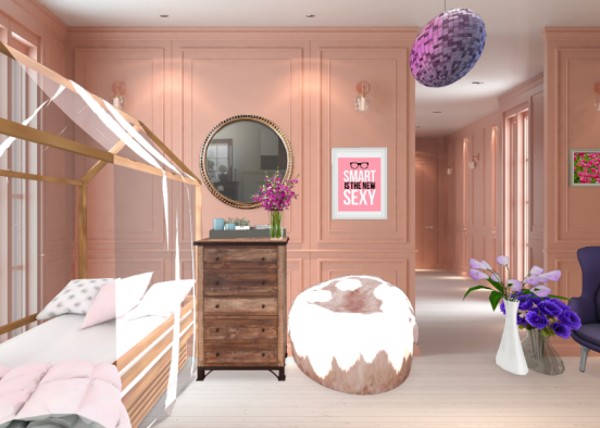 Розовая спальня! Мимими🤗 Design Rendering