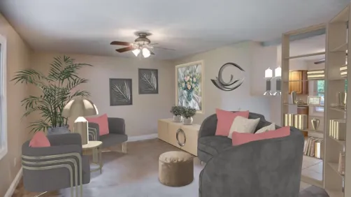 modern 90s family room