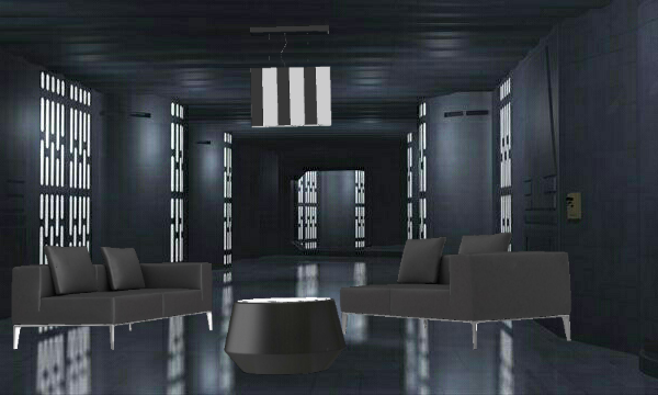 Star Wars Living Room Design Rendering