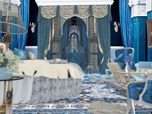Victorian style bedroom 💙💙💙