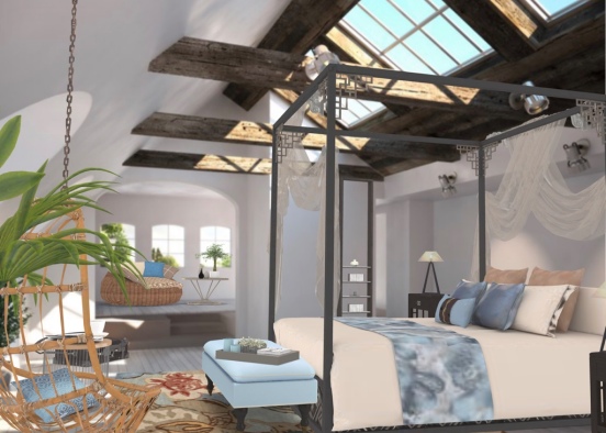 Mediterranean style bedroom  Design Rendering