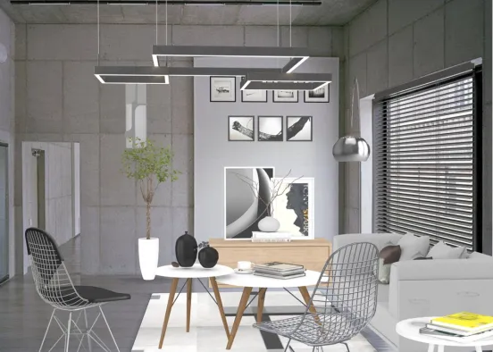 Scandinavian Style sitting room  Design Rendering