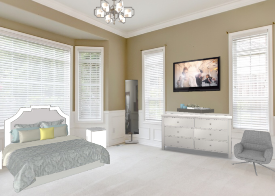 Bedroom grown and simple  Design Rendering