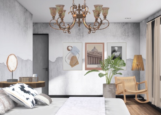 Loft bedroom 🪐 Design Rendering