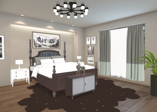 modernistic bedroom  Design Rendering
