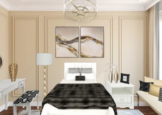 Bourgeois Bedroom Design Rendering