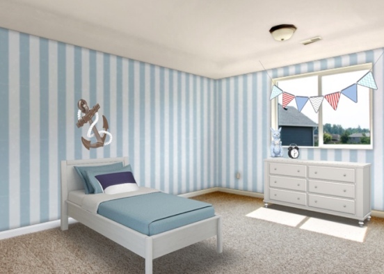 Little boys nautical bedroom  Design Rendering