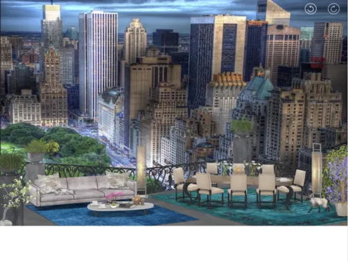 New York terrace. Trying to republish as most of my original design was cut off so that only the railing was visible. There is however a great loss of resolution in the process. 