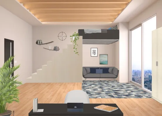Bedroom for teenagers 💙 Design Rendering