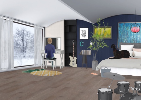 Another teen bedroom… Design Rendering