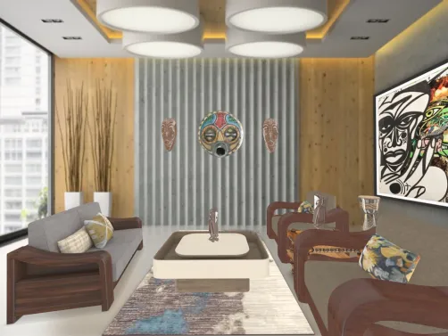 Modern African Living Room!! 