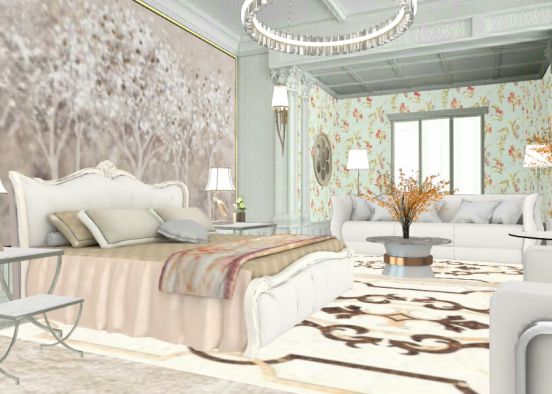 🕋 Soft Hotel Room. Design Rendering