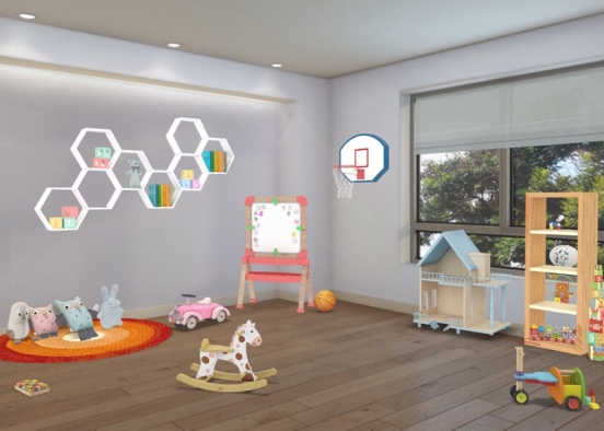 Kid playroom Design Rendering
