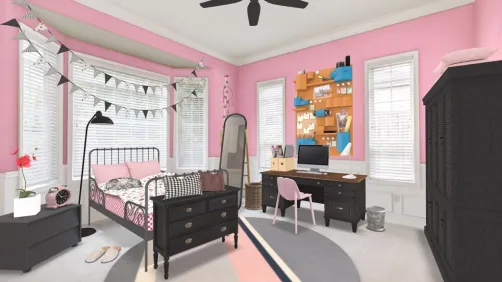 Pink and Black Bedroom💖🖤
