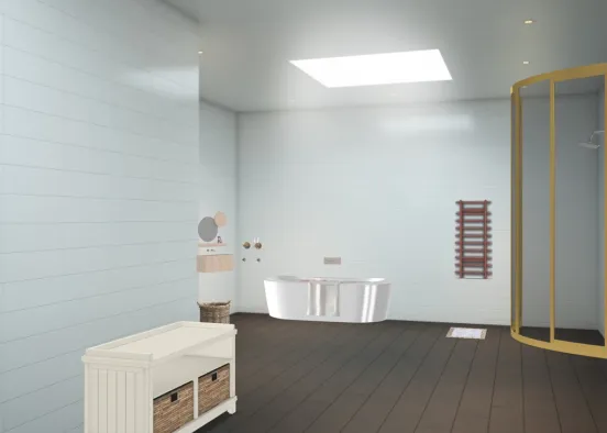 nice airy bathroom Design Rendering