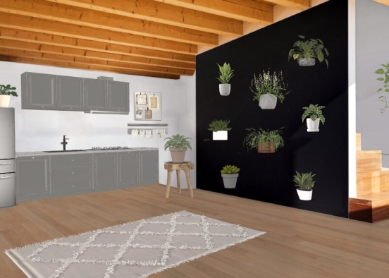 A Plant Lovers Kitchen  Design Rendering