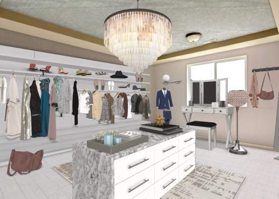 luxury closet  Design Rendering
