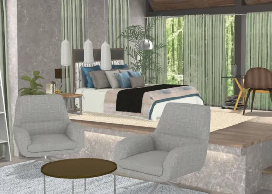 tropical lux bedroom  Design Rendering