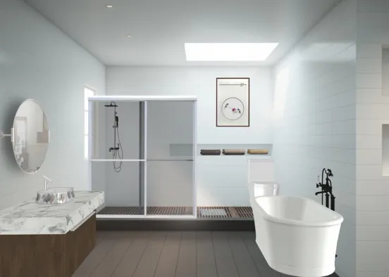 m’a deuxième salle de bain !!!!!!!!!!! 😂😂 Design Rendering