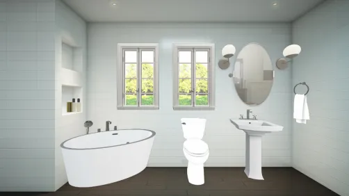 Baño minimalista