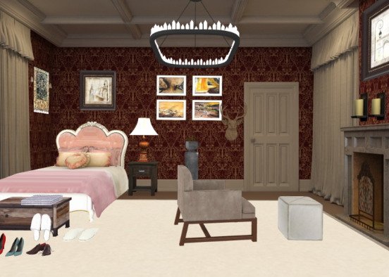 Old rustic princess room  Design Rendering