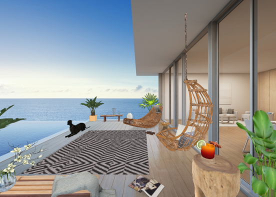 Terrasse avec vue sur mer, Design Rendering