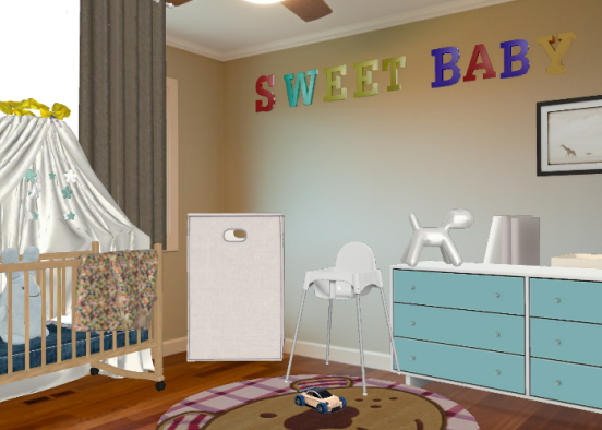 baby boy nursery Design Rendering