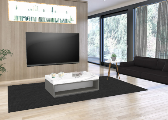 modern day living room Design Rendering