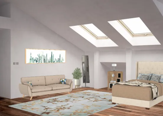 Bedroom attic 🌺 Design Rendering
