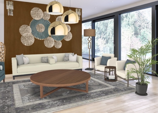 luxury livingroom Design Rendering